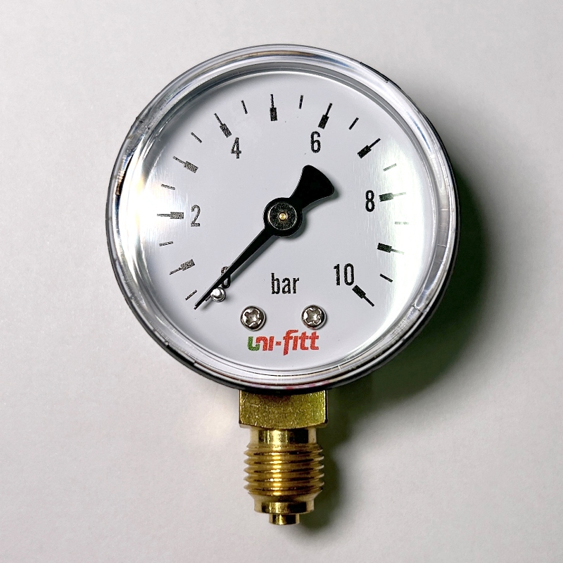 Манометр радиальный 10 бар, диаметр 50 мм, 1/4Н