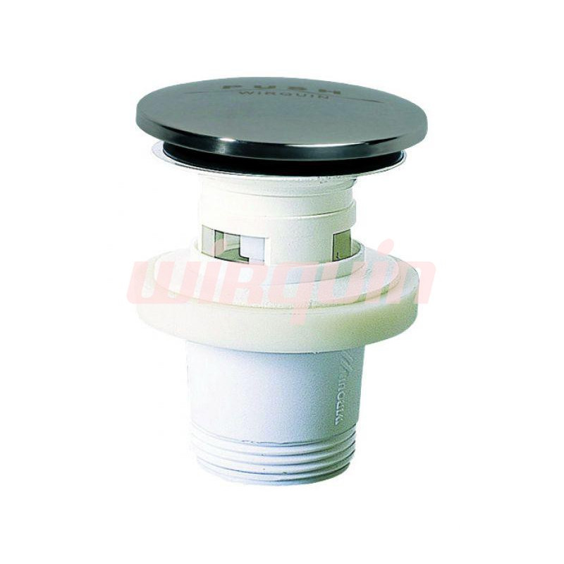 Выпуск клик-клак 1 1/4 с переливом, пластик с хром. крышкой из нерж. стали D63 мм