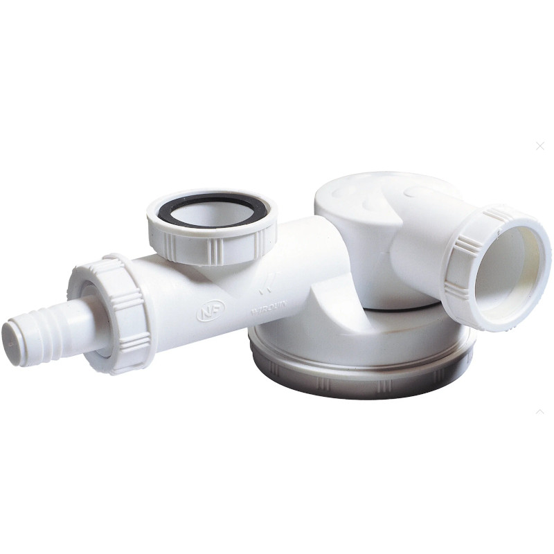 Сифон Эспас 1 1/2 х 40 мм для мойки без вып., с отв. быт.тех, суперплоский