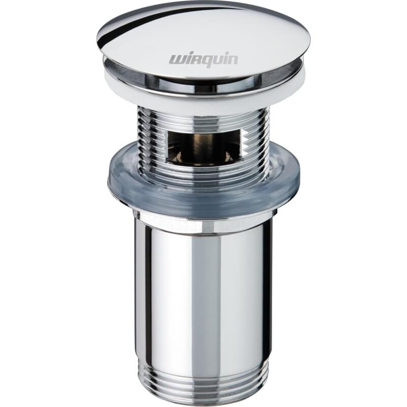Выпуск Wirquin click-clack с переливом удлинённый с корпусной гайкой, хром