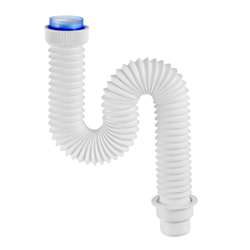 Сифон гофрированный Элит 1 1/2 х 50/40 мм без выпуска, L600 мм, с хомутом жёсткости