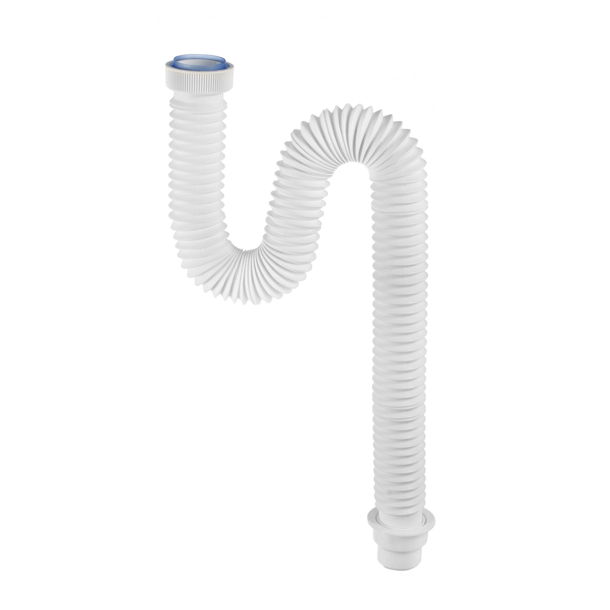 Сифон гофрированный Элит 1 1/2 х 50/40 мм без выпуска, L900 мм, с хомутом жёсткости