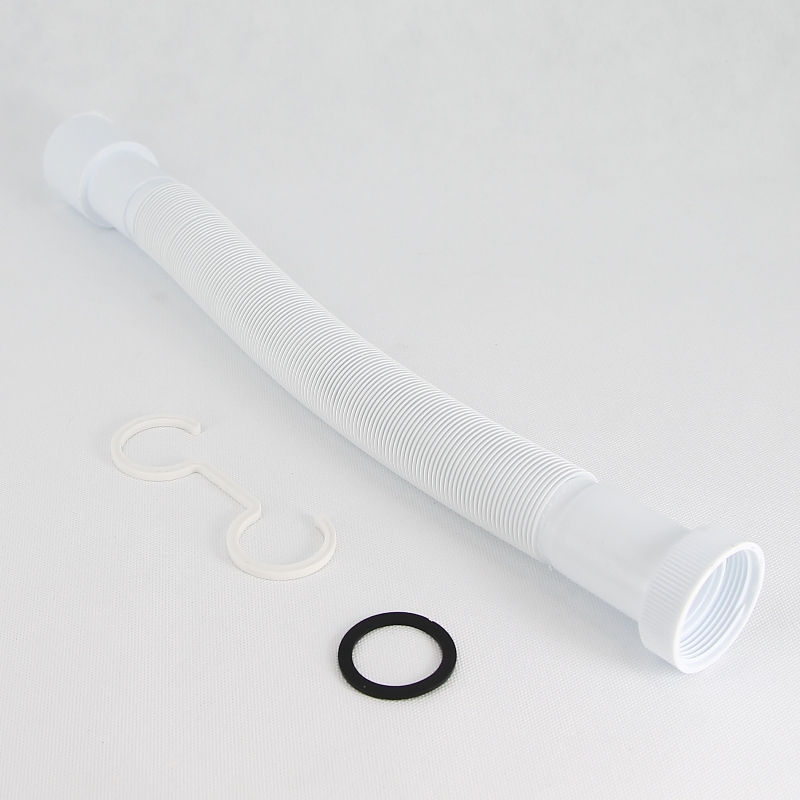 Сифон гофрированный Мини Элит 1 1/2 х 40/50 мм без выпуска, удлинённый L1200 мм, с хомутом жёсткости