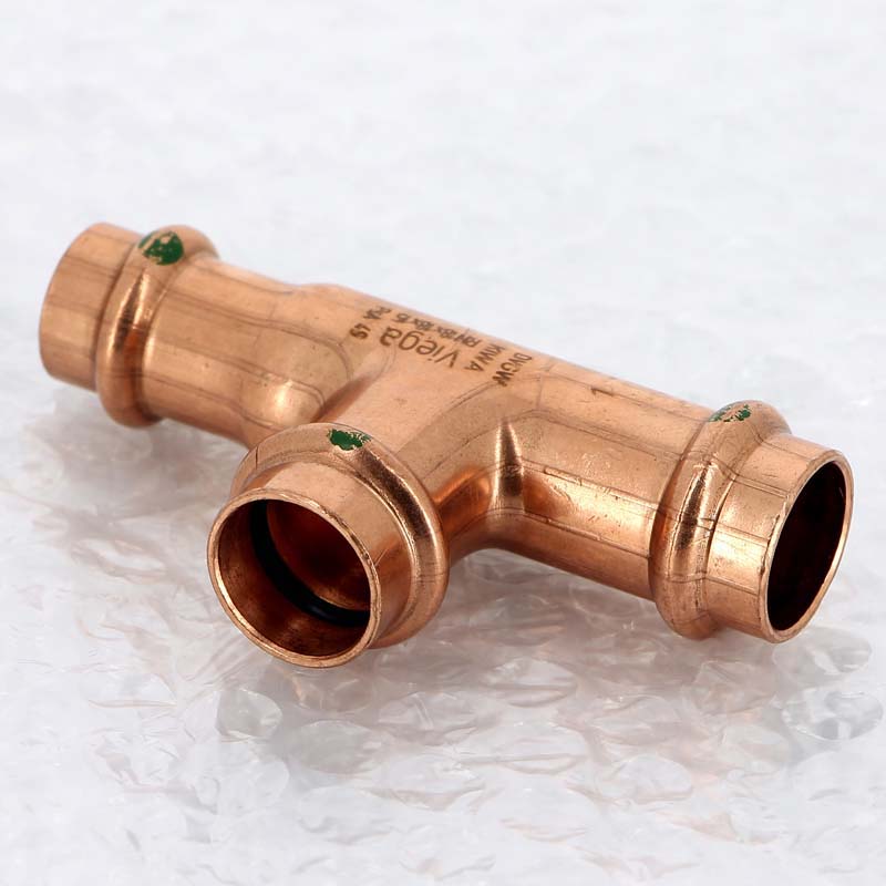 Тройник пресс 18x18x15 медь Profipress SC-Contur