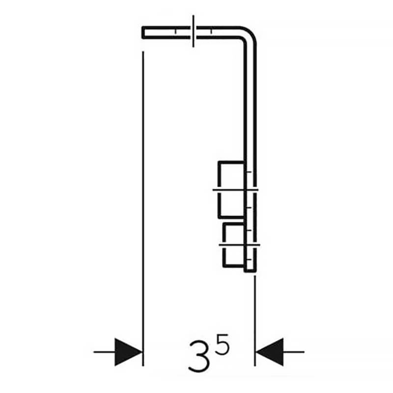 Держатель трубы Geberit GIS 75 мм 461.098.00.1