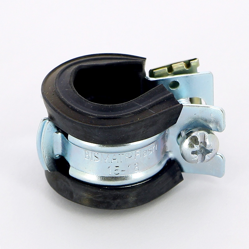 Хомут BISMAT Flash M8 3/8 (15-18 мм) 1 винт. с уплотн. epdm, быстрый замок 