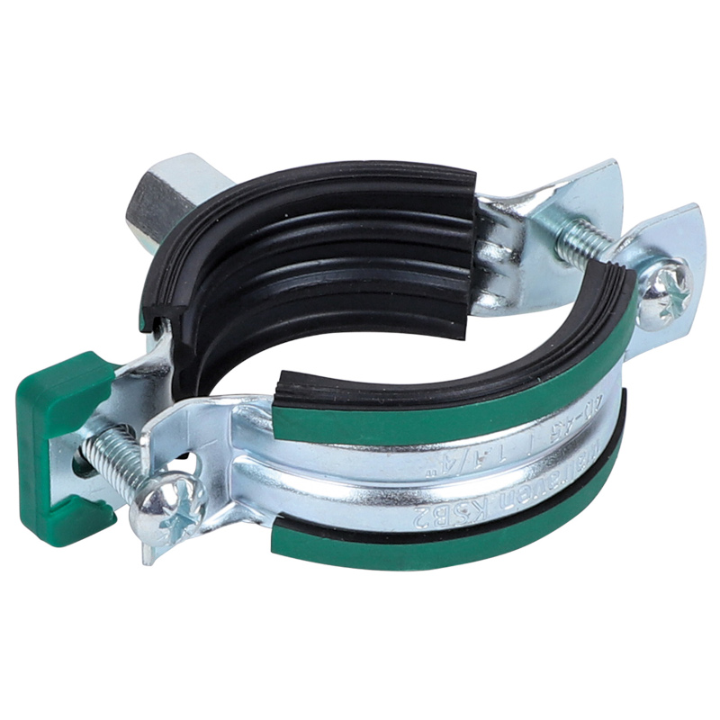 Хомут KSB2 М8/М10 1/8-1/4 (10-14 мм) 2-х винт. с уплотн. epdm, быстрый замок 