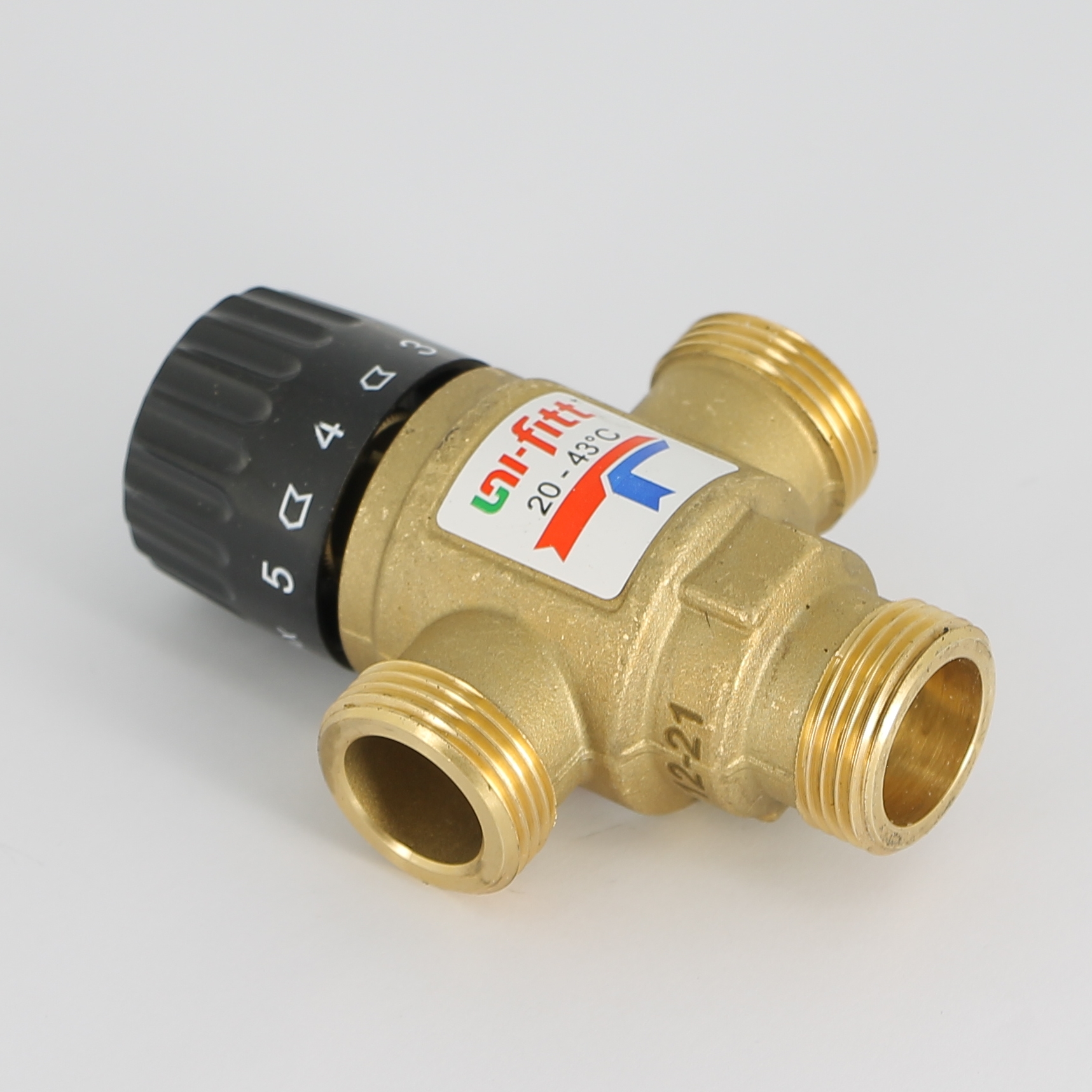 Клапан Н 3/4 термосмесительный 20-43°С, Kvs 1,6 смешение боковое