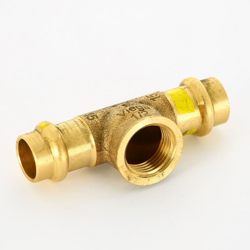 Тройник пресс-В 15х1/2'х15 бронза Sanpress G SC-Contur