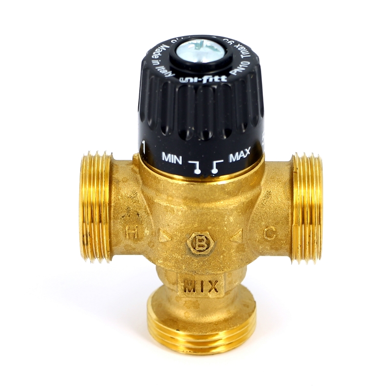 Клапан Н 1 термосмесительный 30-65˚С, смешение в центр, латунный