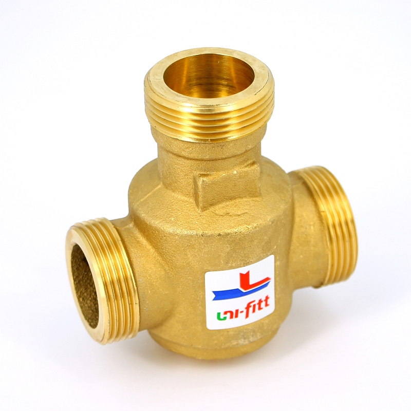 Клапан Н 11/4 3-ходовой термостатический 60С Kvs 9 для напольных котлов, смешение бо