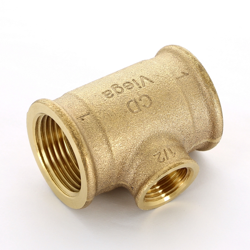 Тройник В 1' х 1/2' х 1'  бронза