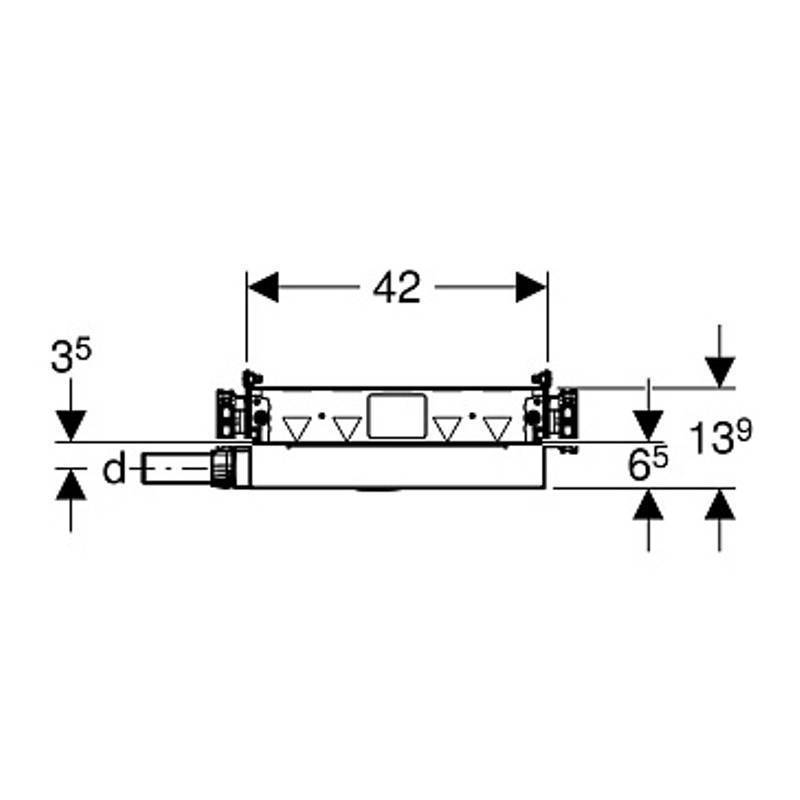 Монтажный элемент Geberit GIS для душа со стеновым трапом стяжка 65-90 мм 461.736.00.1