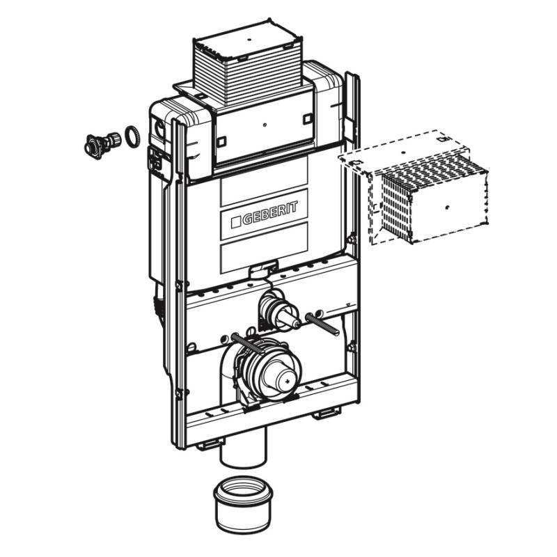 Монтажный элемент Geberit GIS для подвесного унитаза бачок Omega 461.141.00.1