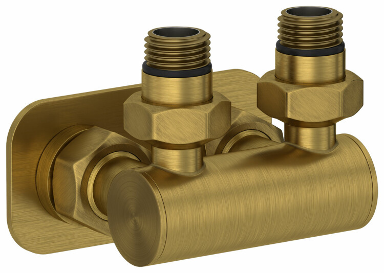 Модуль, Сунержа, угловой EU50,  для водяных полотенцесушителей, цвет-латунь состаренная