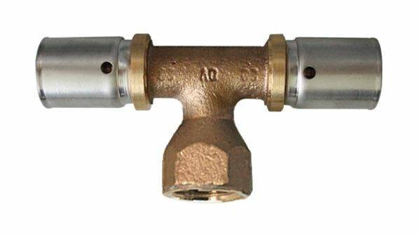 Тройник-переход пресс Rehau Rautitan RX 16-Rp 1/2-16 бронза 1513643