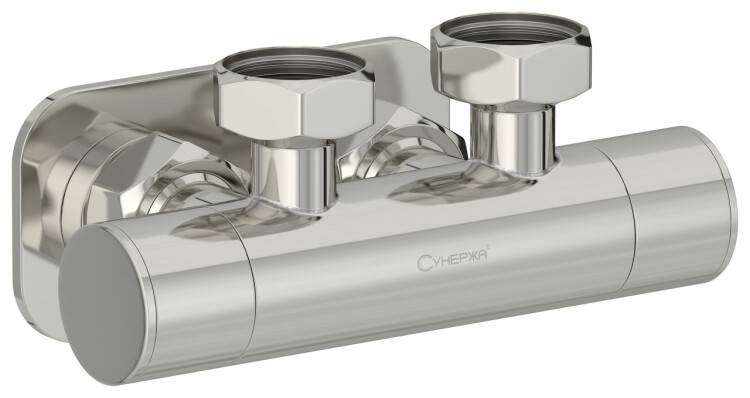 Вентиль Сунержа EU50 угловой скрытый 2 x G 3/4 НГ сталь без покрытия 00-1418-3434