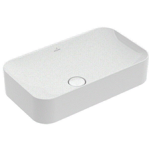 Раковина накладная Villeroy & Boch Finion 600х350х115 мм CeramicPlus альпийский белый 414361R1