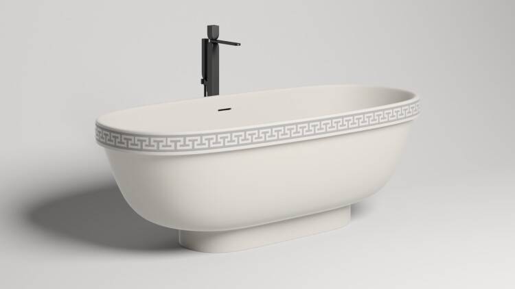 Ванна Salini Greca Meander 1800x800 мм белый матовый 103021M