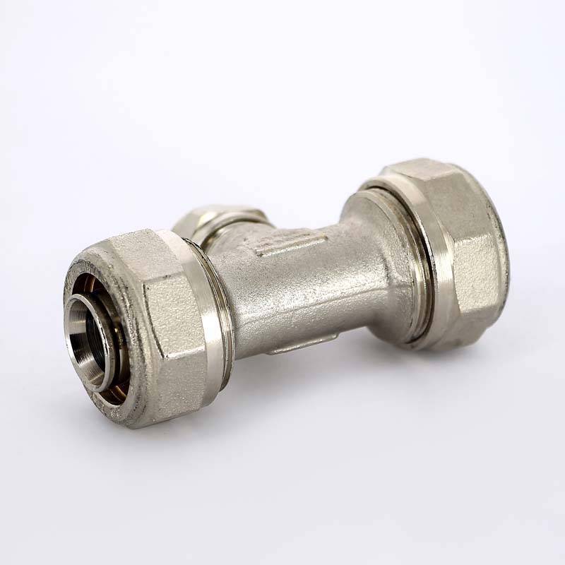 Тройник обжимной никелированный Uni-Fitt 26х16х26 мм 666N8680