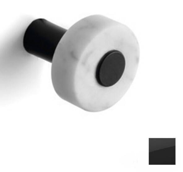 Крючок для ванной Bertocci Cararino 50x50x50 мм черный мрамор/черный матовый 12444150800