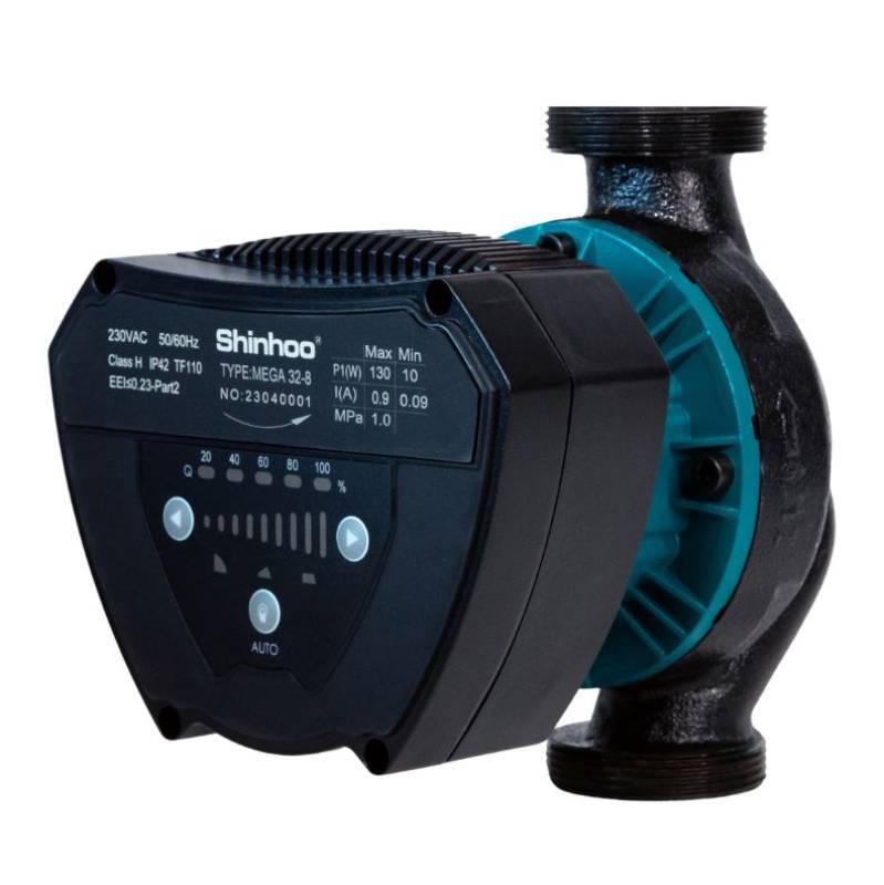 Насос циркуляционный энергосберегающий Shinhoo MEGA 40-10F фланцевый 220 В 71121006