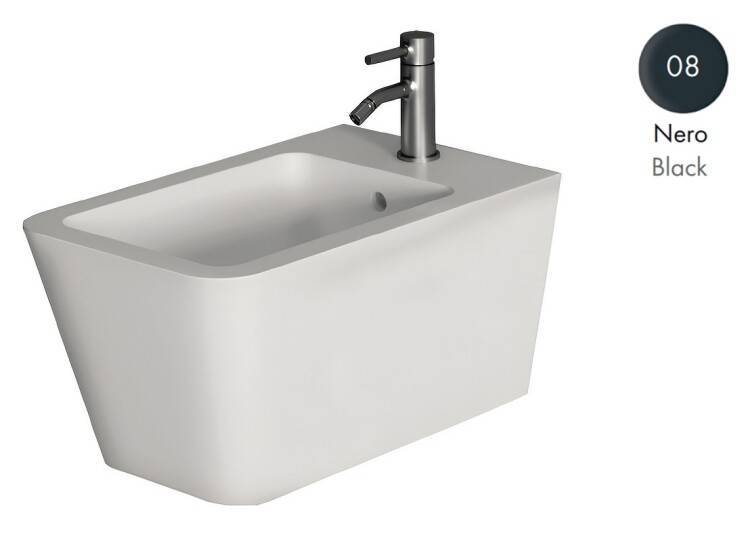 Биде подвесное Ceramica Alice Hide 350x550x285 мм черный матовый 31220108