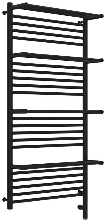 Полотенцесушитель электрический Сунержа Богема 3.0 с 4 полками 1200x600 мм справа МЭМ чёрный матовый 31-5809-1260