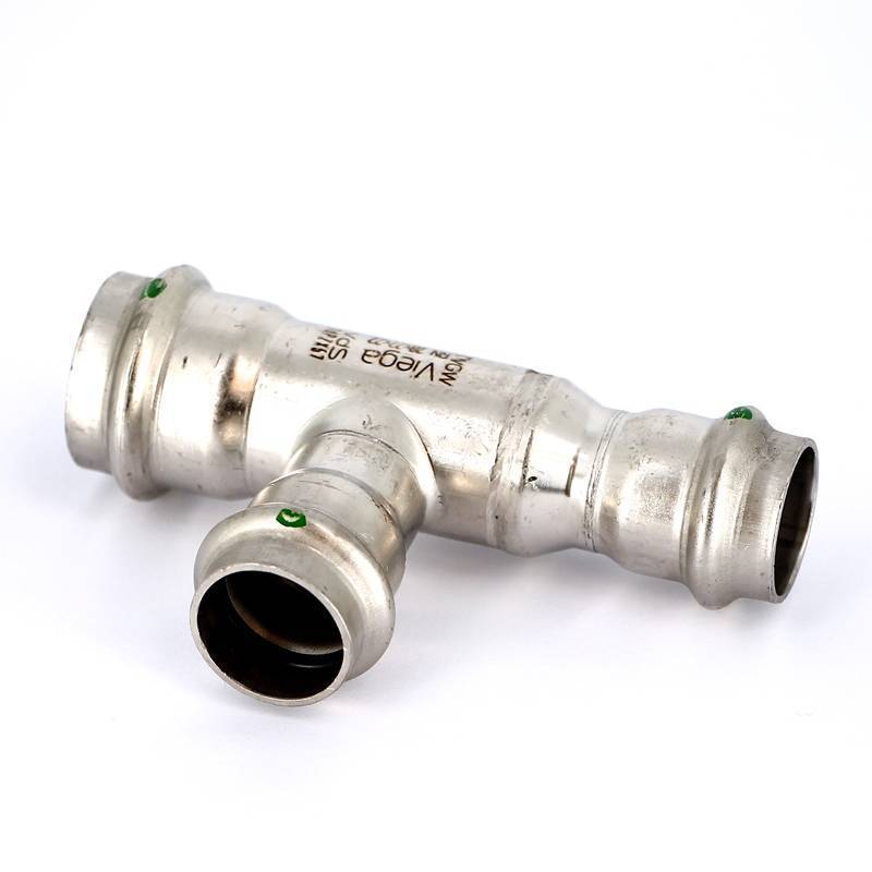 Тройник пресс Sanpress Viega 28x22x22 мм 452506