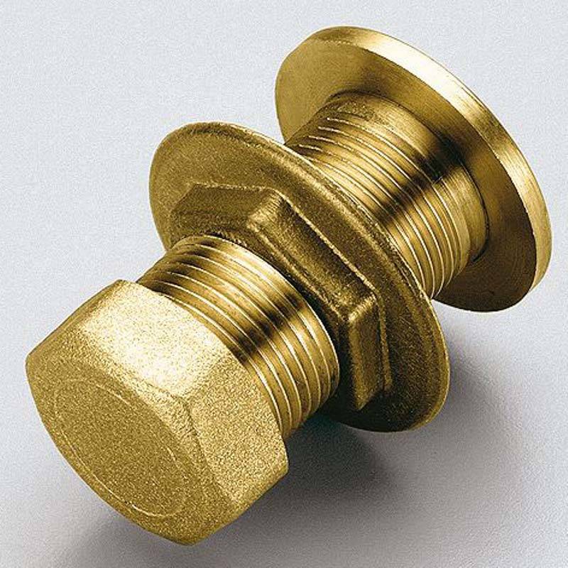 Выпуск резервуарный Tiemme 3/4 НР с фланцем контргайкой и заглушкой 1500397