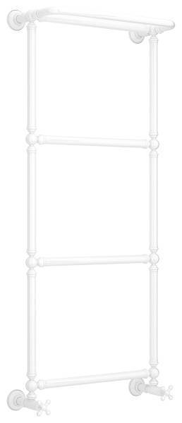 Полотенцесушитель водяной Сунержа Ренессанс 500x1260 мм белый с комплектом вентилей 12-0281-1250