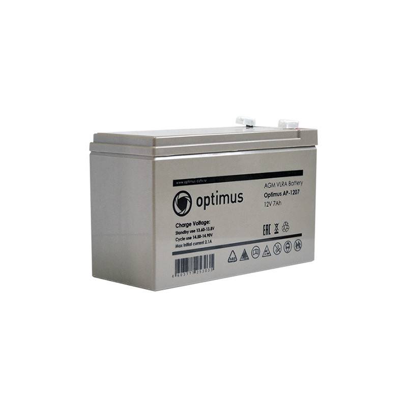 Аккумулятор свинцово-кислотный Optimus AP 1207 12 В 7 Ач AP 1207