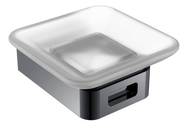 Мыльница подвесная Boheme Q квадратная антрацит глянцевый 10943-SGM