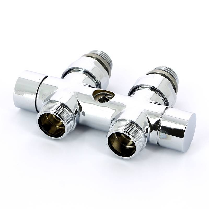 Узел ручной прямой Carlo Poletti с запорным клапаном хром V48500B