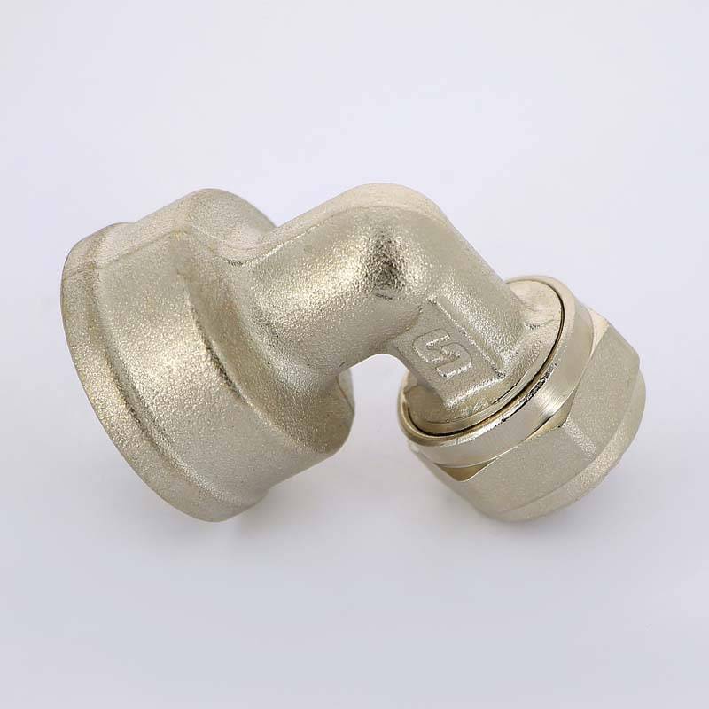 Угольник обжимной Uni-Fitt никелированный 16х3/4 ВР 664N6300