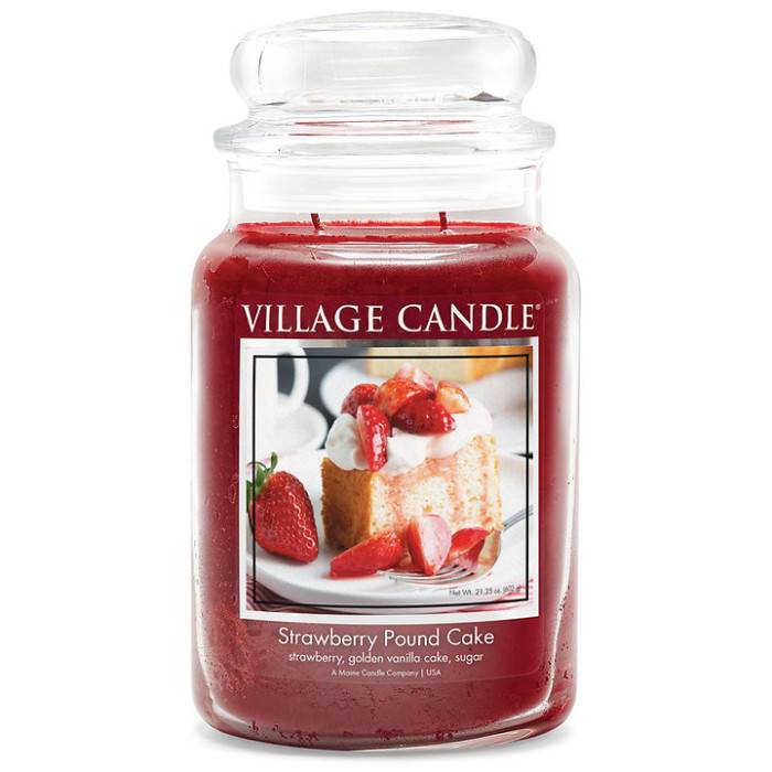 Ароматическая свеча Village Candle Strawberry Shortcake Клубничный торт 602 г 10151