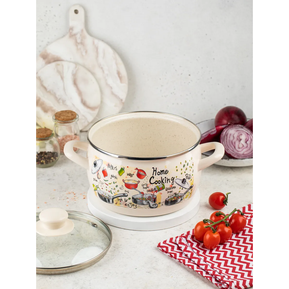 Кастрюля эмалированная Metrot Гурман 2.4 л 7253