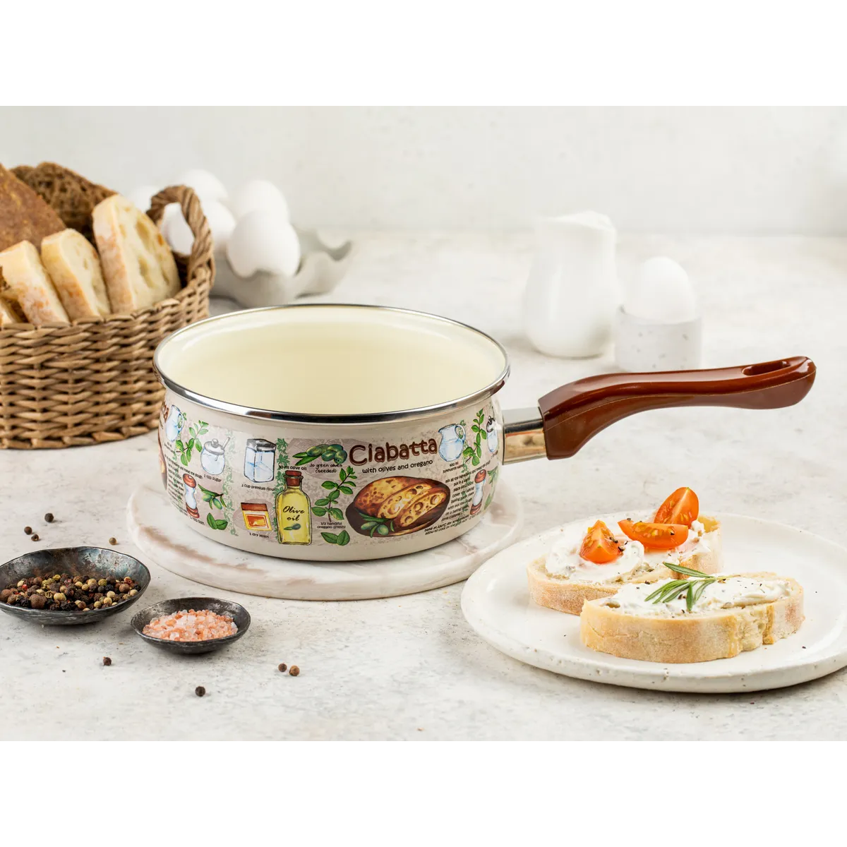 Ковш эмалированный Metrot Чиабатта 1.6 л 7251