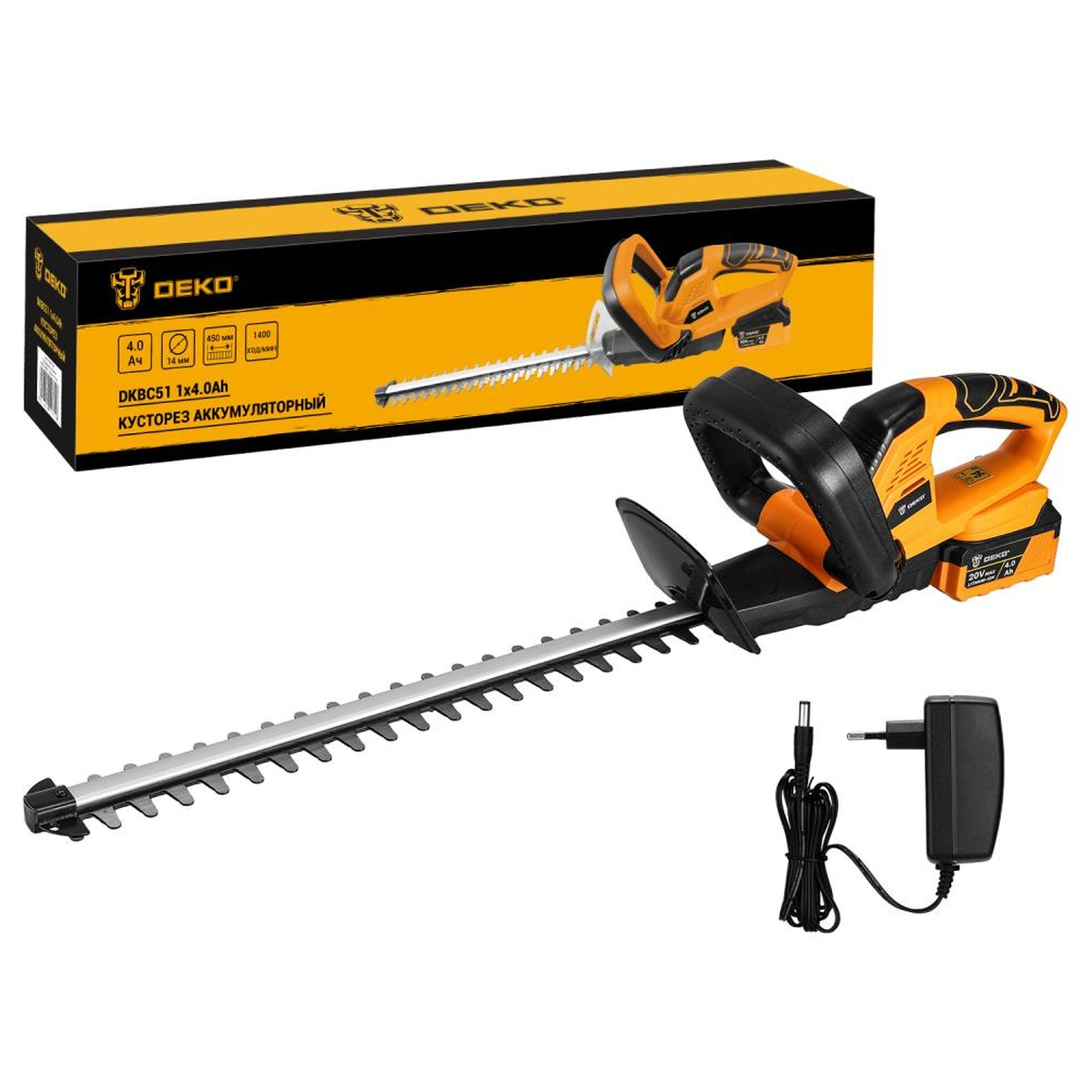 Кусторез аккумуляторный DEKO DKBC51 510 мм 1x4.0 Ач 063-4301