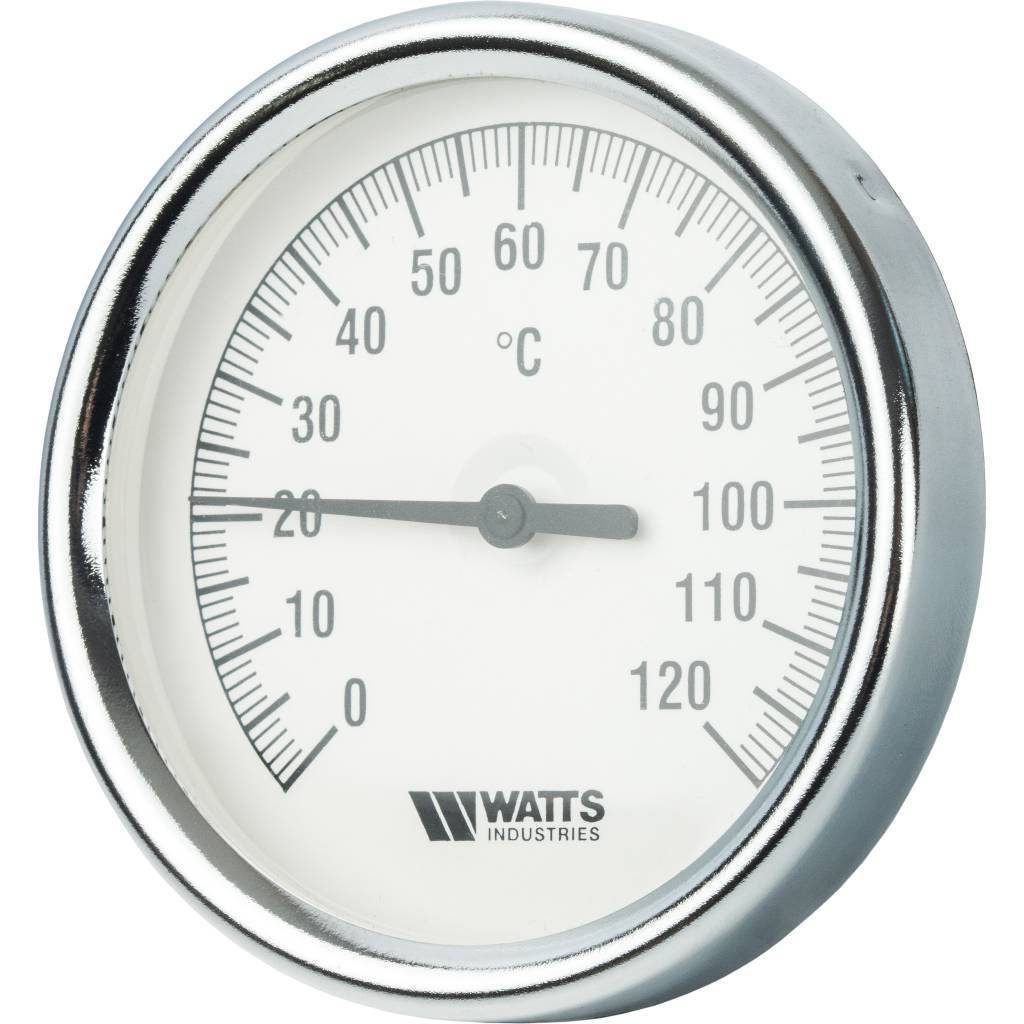 Термометр биметаллический Watts F+R801 OR 0-120 °C 80 мм гильза 75 мм 1/2 10005944