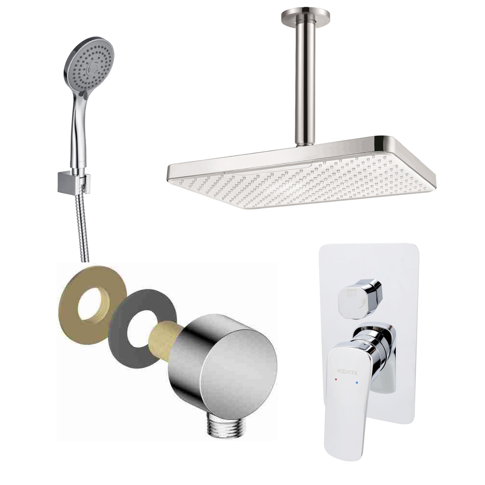 Душевой комплект 4 в 1 Aquatek Вега (AQ1046CR+AQ2071CR+AQ2454CR+AQ2010CR) AQ1073CR