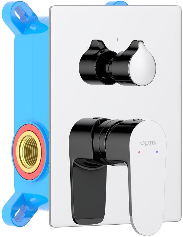 Смеситель для ванны Aquanet Oberon скрытого монтажа 2 режима AQ1246CR