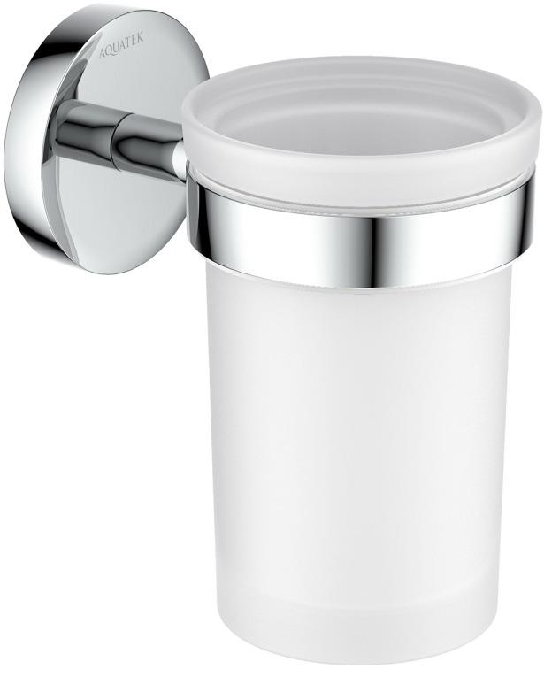 Стакан с держателем Aquanet Европа хром AQ4104CR