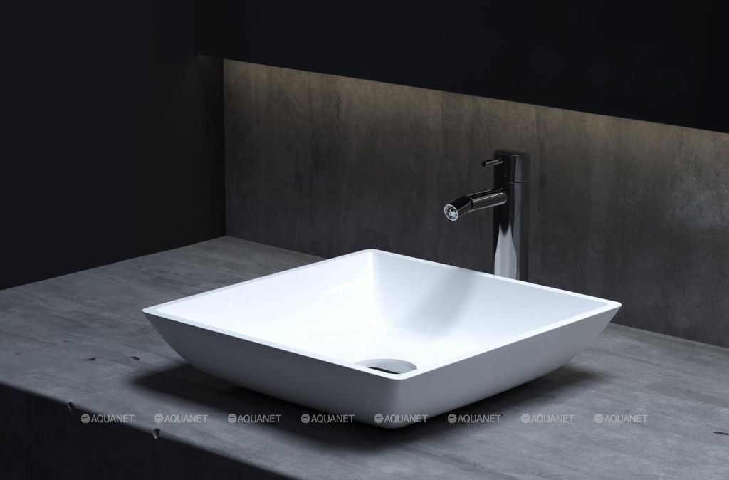 Раковина накладная Salini Callista 380x380x85 мм белый глянцевый 1101108G