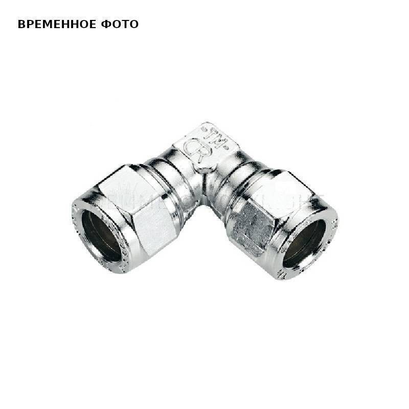 Угольник обжимной Tiemme хромированный 15 x 10 мм 1130236