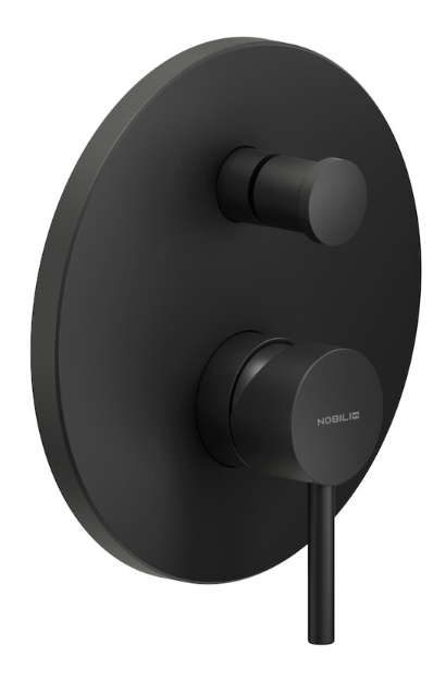 Смеситель для ванны Paffoni LIVE внешняя часть матовый черный LV00100/EBM