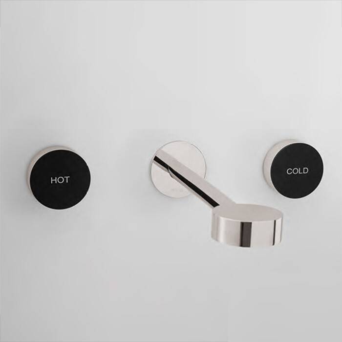 Смеситель для раковины Cisal Slim полированный никель / черный SM0135107D