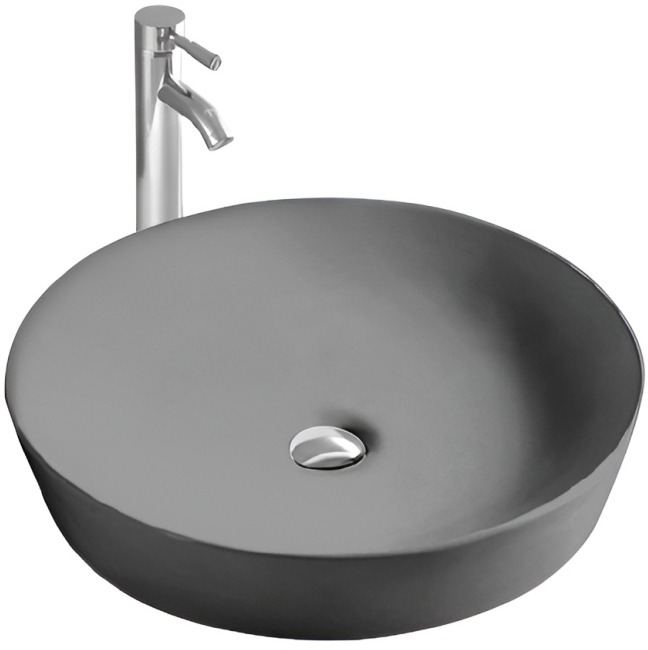 Раковина накладная Aquanet Европа 415x415x135 мм матовый серый AQ5558-MG