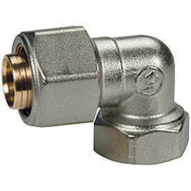 Угольник 90° Giacomini 20x2 мм - 3/4 ВР пресс латунный хромированный R563MX061