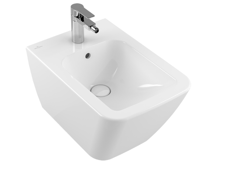 Биде подвесное Villeroy & Boch Finion 375x560x315 мм CeramicPlus Альпийский белый 446500R1